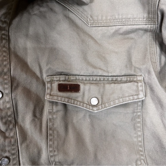 Carhartt Tan Cotton Long Sleeve Pearl Snap Western Work Shirts Large 2 Pack - Picture 10 of 12